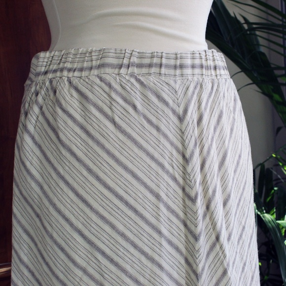 Linen Chevron Casual Skirt US size L - Picture 8 of 10